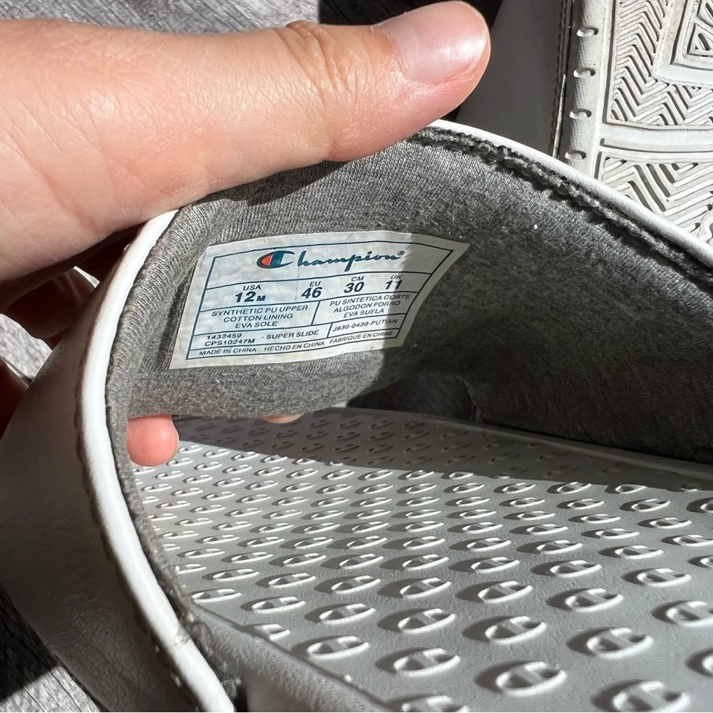 Champion Slides White Size 12